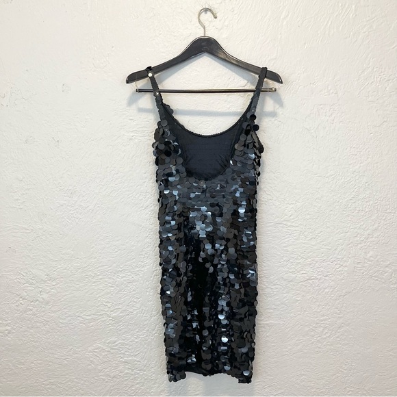 Vintage Rampage Paris Dress Small Black Sequin Beaded Embellished S - Picture 5 of 8